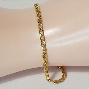 Gold chain link bracelet over 925 silver. NWOT